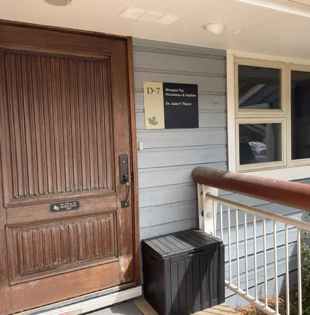 Entrance to Dr. Adam F. Weaver's dental practice office at Colorado Springs location.